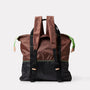 Hank Packable Zip Top Tote/Backpack in Brown back