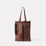 Herve Packable Pouch in Brown back unfolded