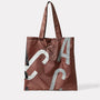 Hurst Packable Tote Bag in Brown back