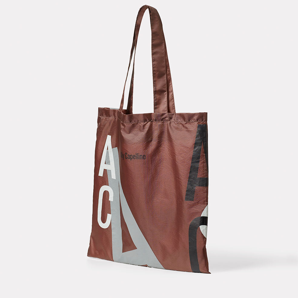 Hurst Packable Tote Bag in Brown