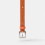 Waste You Want Tri-Colour Arty Leather Belt in Tan buckle