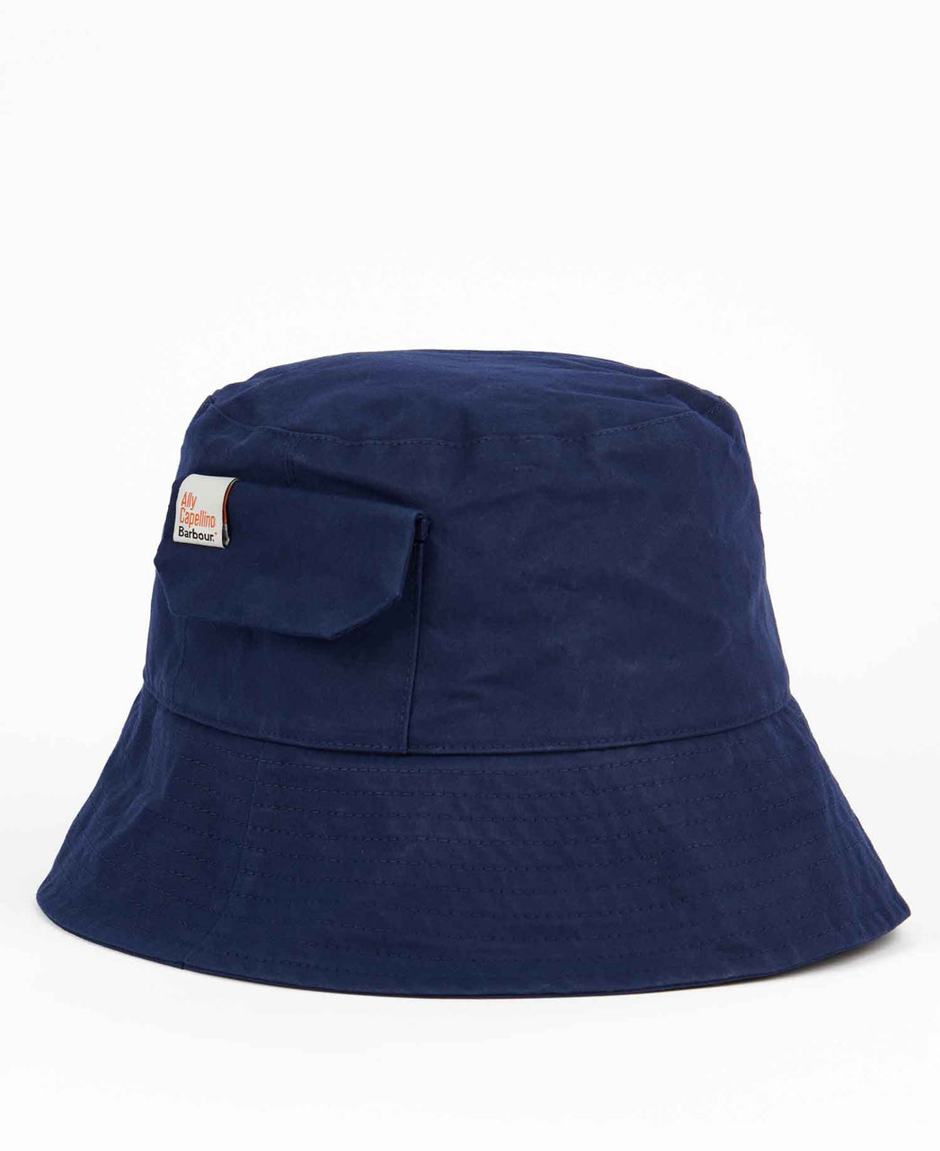 Ally Capellino x Barbour Sweep Waxed Cotton Sports Hat in Navy