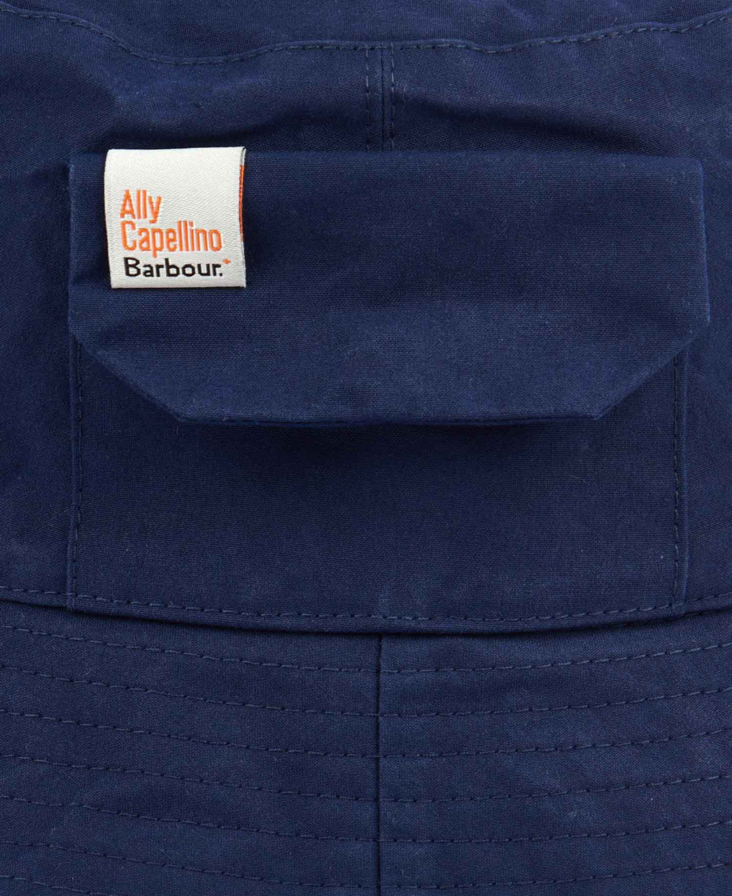 Ally Capellino x Barbour Sweep Waxed Cotton Sports Hat in Navy