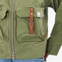 Ally Capellino x Barbour Tip Waxed Cotton Jacket in Army Green Pocket Detail