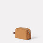 Ally Capellino Simon Waxed Cotton Washbag in Walnut Side View