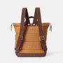 Ally Capellino Frances Waxed Cotton Backpack in Walnut Back