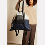 Harvey Packable Drawstring Tote/Backpack in Navy and Grey campaign image