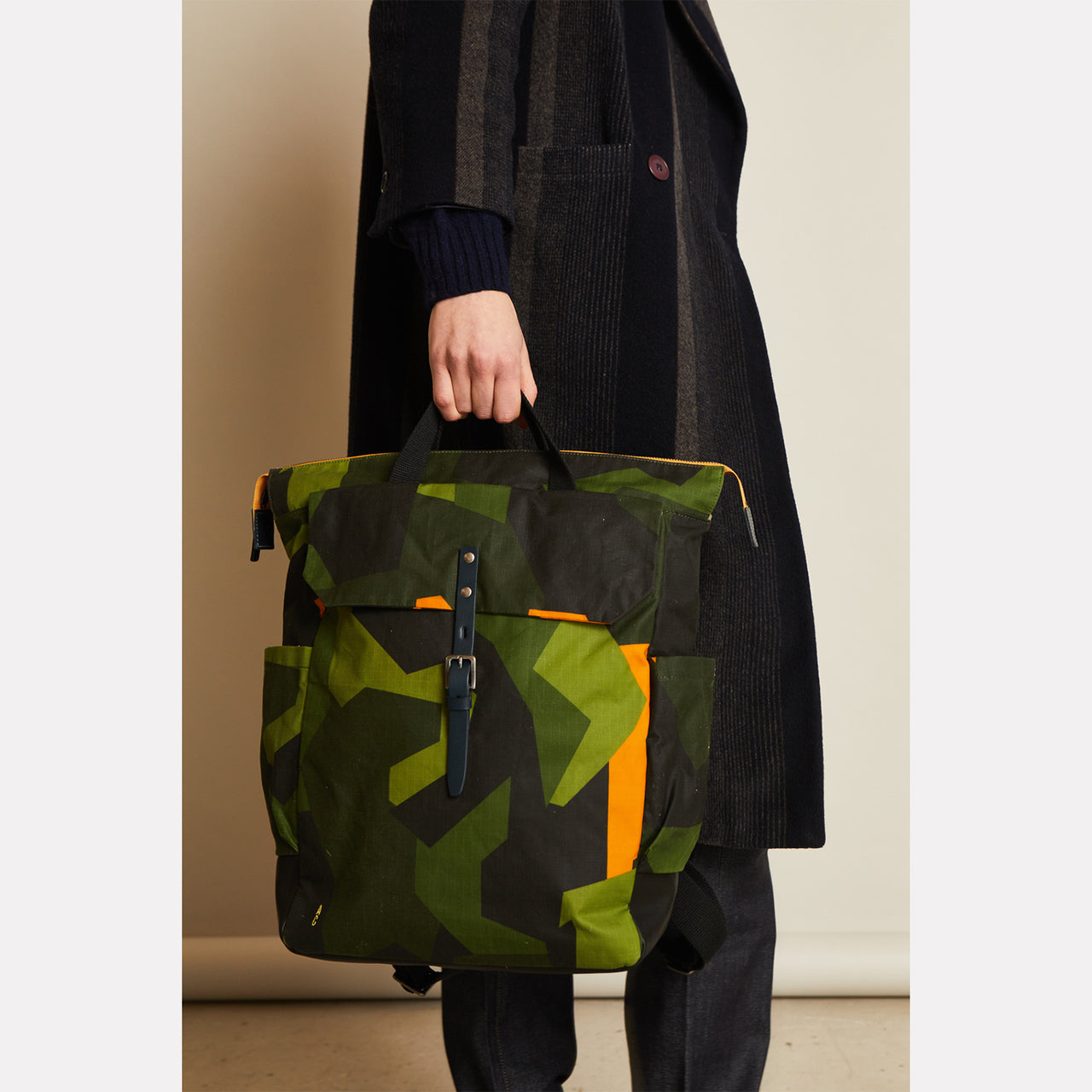 Fin Waxed Cotton Backpack in Camo