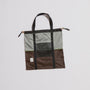 Harvey Packable Drawstring Tote/Backpack in Navy and Grey
