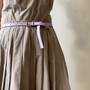 Etty Slim Leather Belt in Lilac